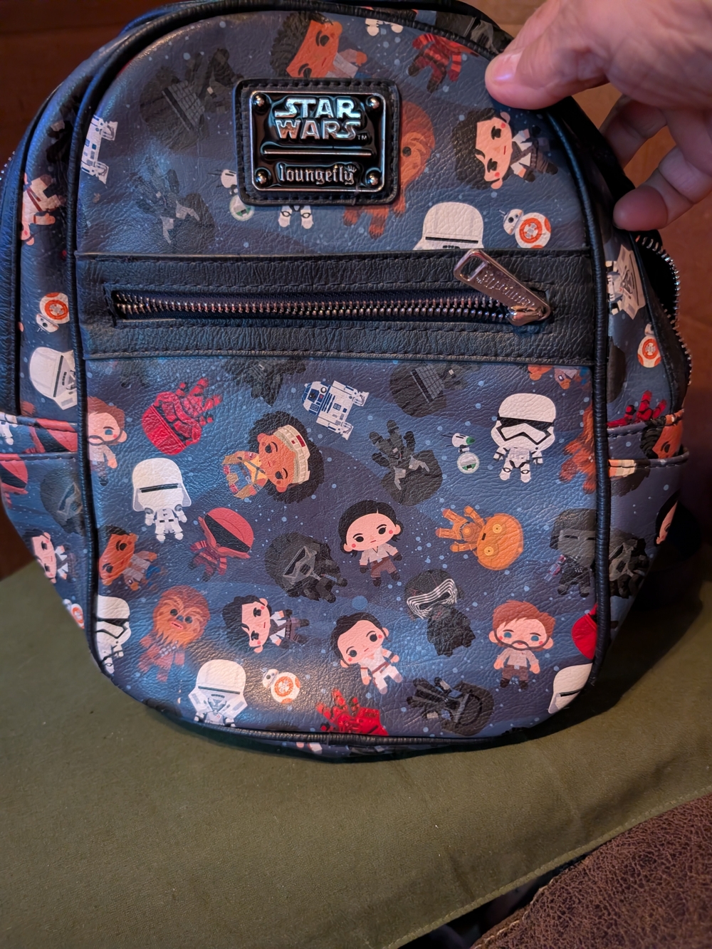 Loungefly Star Wars Kids Mini Backpack – Navy with Multicolor Character Print